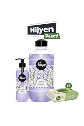 Hijyen Paketi (lavanta Sıvı Sabun Seti + Doğal Organik Pamuklu Temizlik Havlusu 6x50 Yaprak) U00000000001596