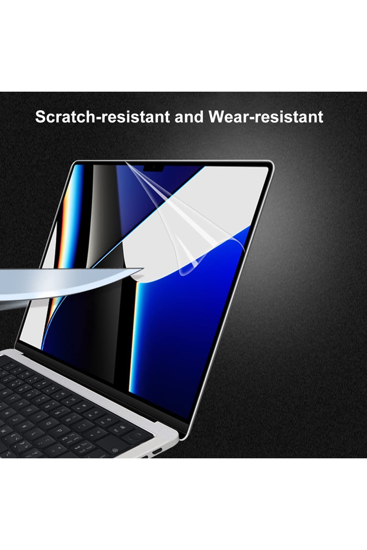 Apple Macbook Pro 2021 M1 Çip 16.2 Inc A2485 Uyumlu Ekran Koruyucu Parlak Nano Film 4