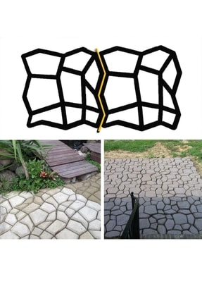 Mycl 2 Adet Bahçe Taş Kalıp Beton Kalıbı Zemin Kaplama Kalıbı 38x40 Cm 2 Adet