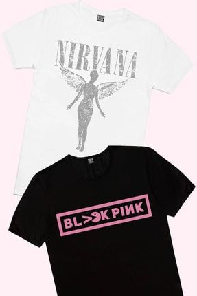 Blackpink Pac, Melek Nirvana Beyaz Kız Çocuk Tişört 2'li Eko Paket 1M1BG845KX