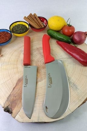 Mutfak Bıçak Seti 2 Li Et Ekmek Sebze Asia Serisi Santaku Şef Bıçağı Soğan Bıçağı BRS47