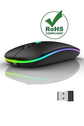 Mouse Fare Şarjlı Kablosuz 800/1200/1600dpi 2.4ghz Rgb Ledli Laptop Oyun RDNMOUSE02T