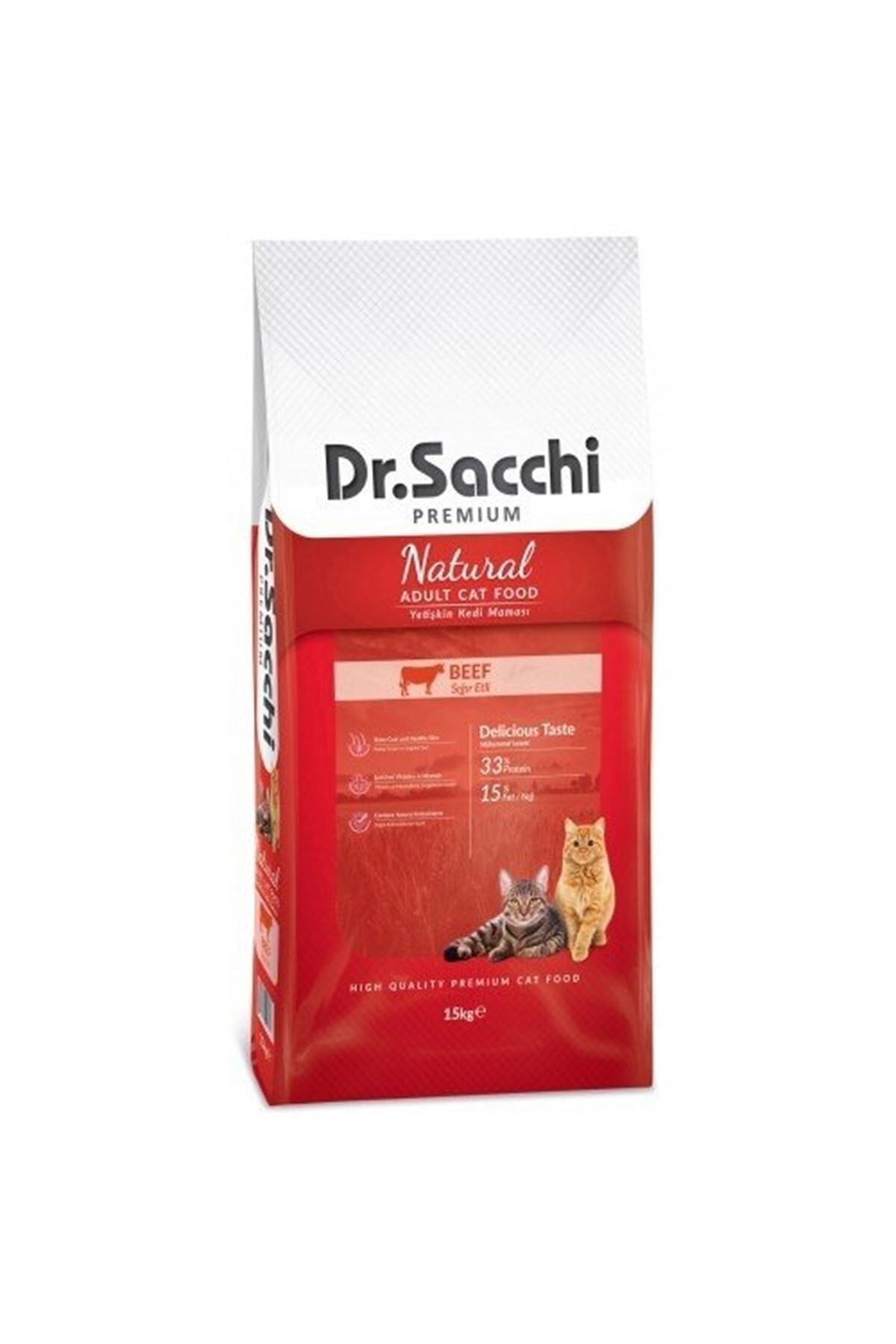 Dr. Sacchi Premium Natural Beef Yetişkin Kedi Maması 15kg