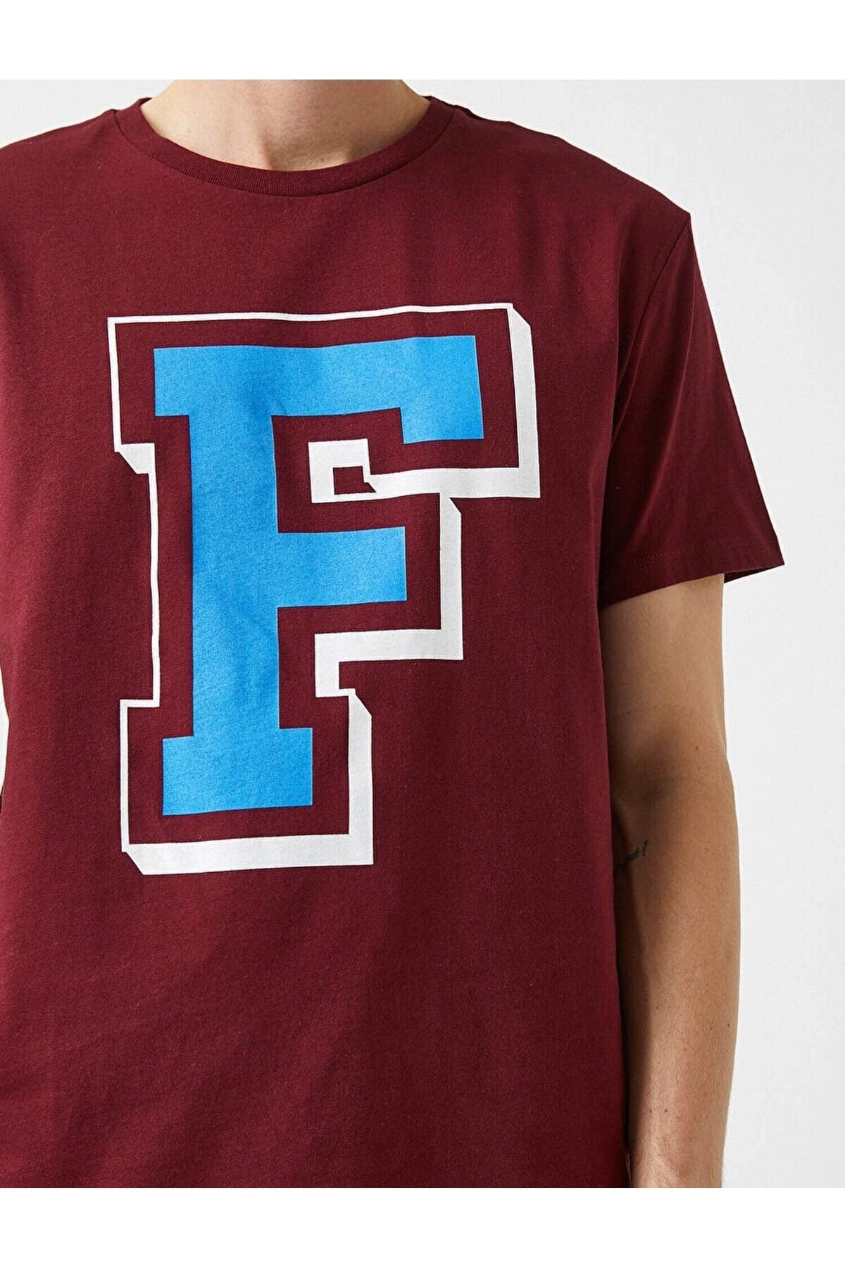 تیشرت مردانه بورگوندی کوتون | 2YAM11035CK اورجینال - تصویر 5