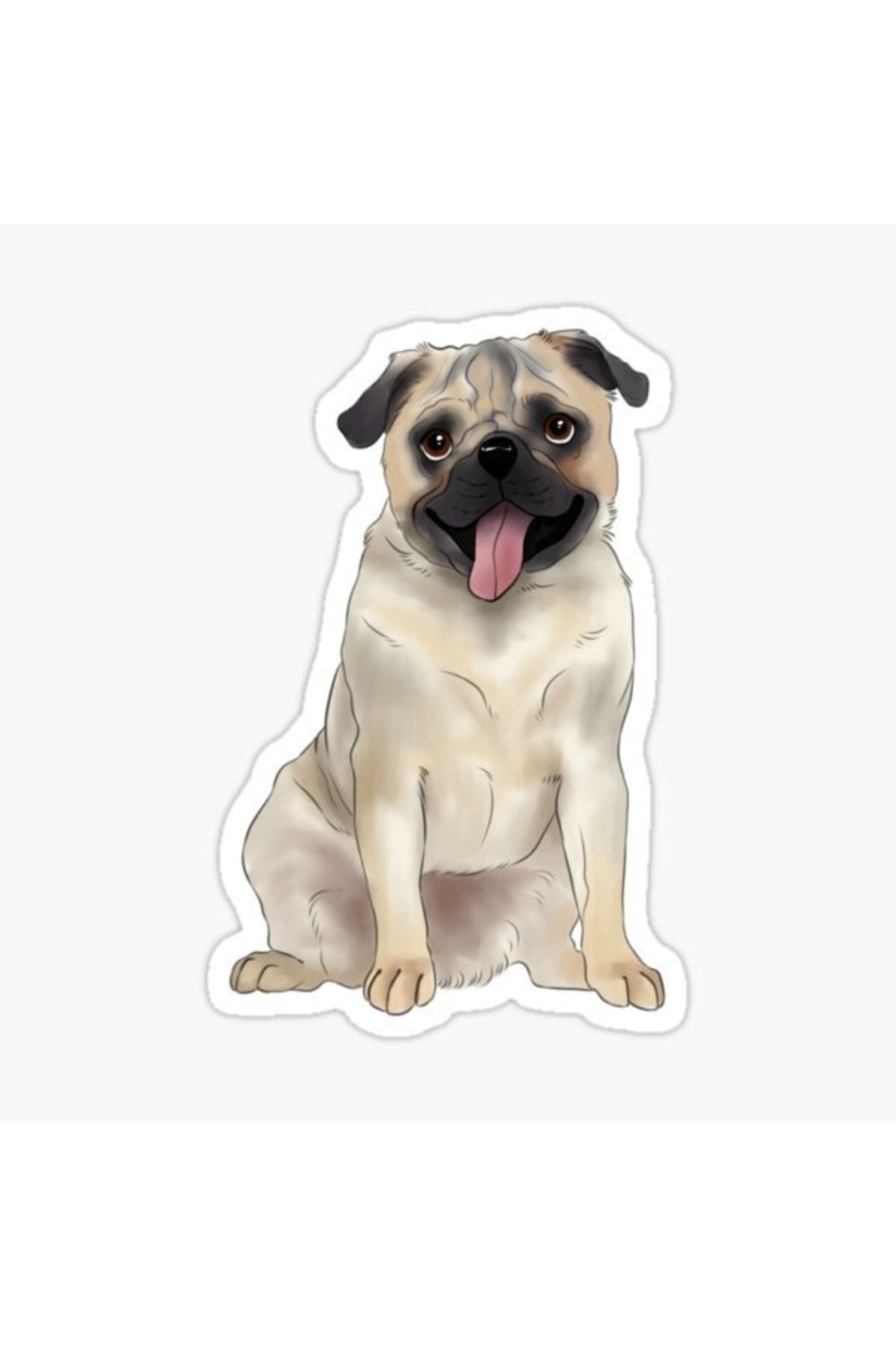 TSC-Autocolant pentru câini rase Pug Auto Auto Paste 17cm A3 1