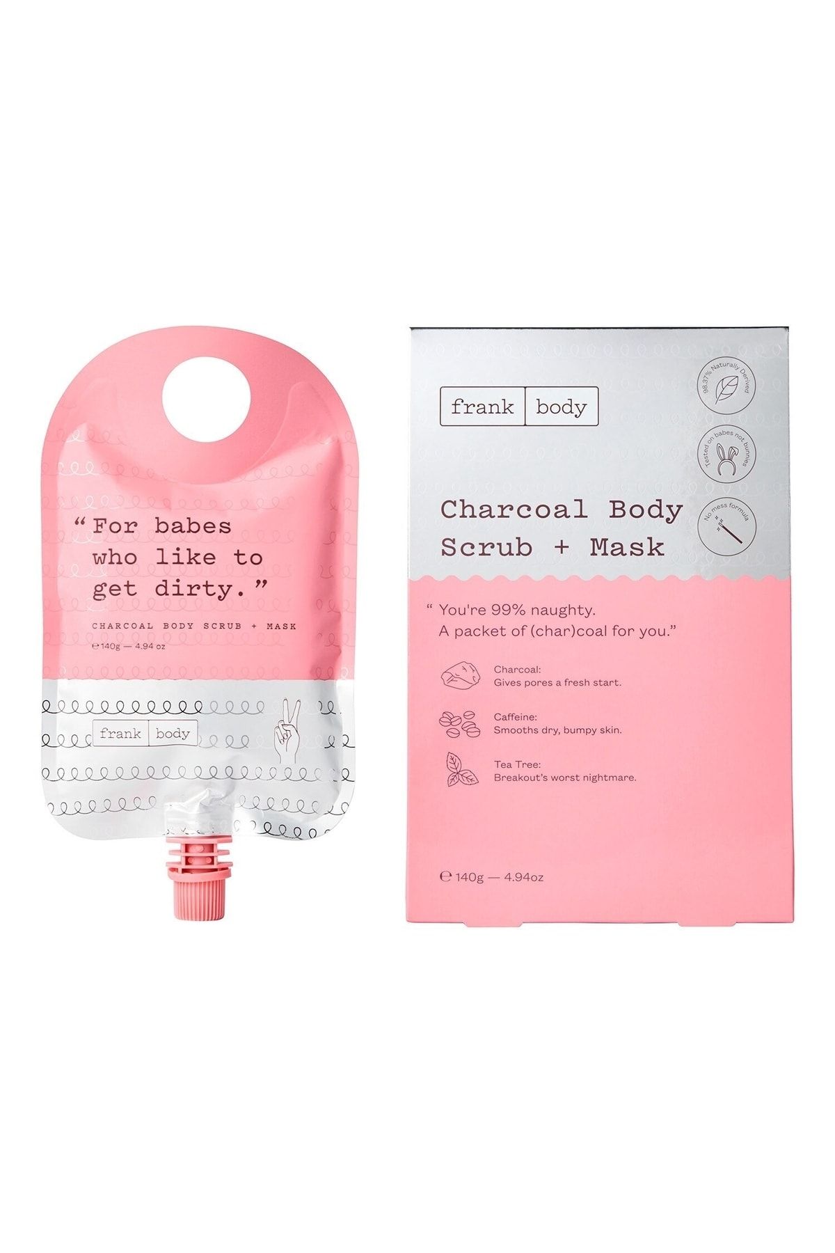 FRANK BODY-Exfoliation + Charcoal Body Mask 140 Gr 1