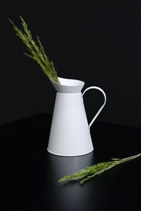 Özel Tasarım Galvaniz Italyan Vazo-saksı Beyaz PLT0377