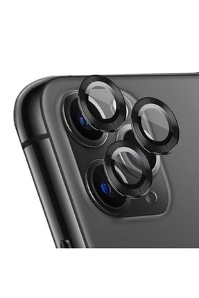 Iphone 11 Pro Max Uyumlu Tekli Kamera Lens Koruma Camı Siyah TYC00393680399