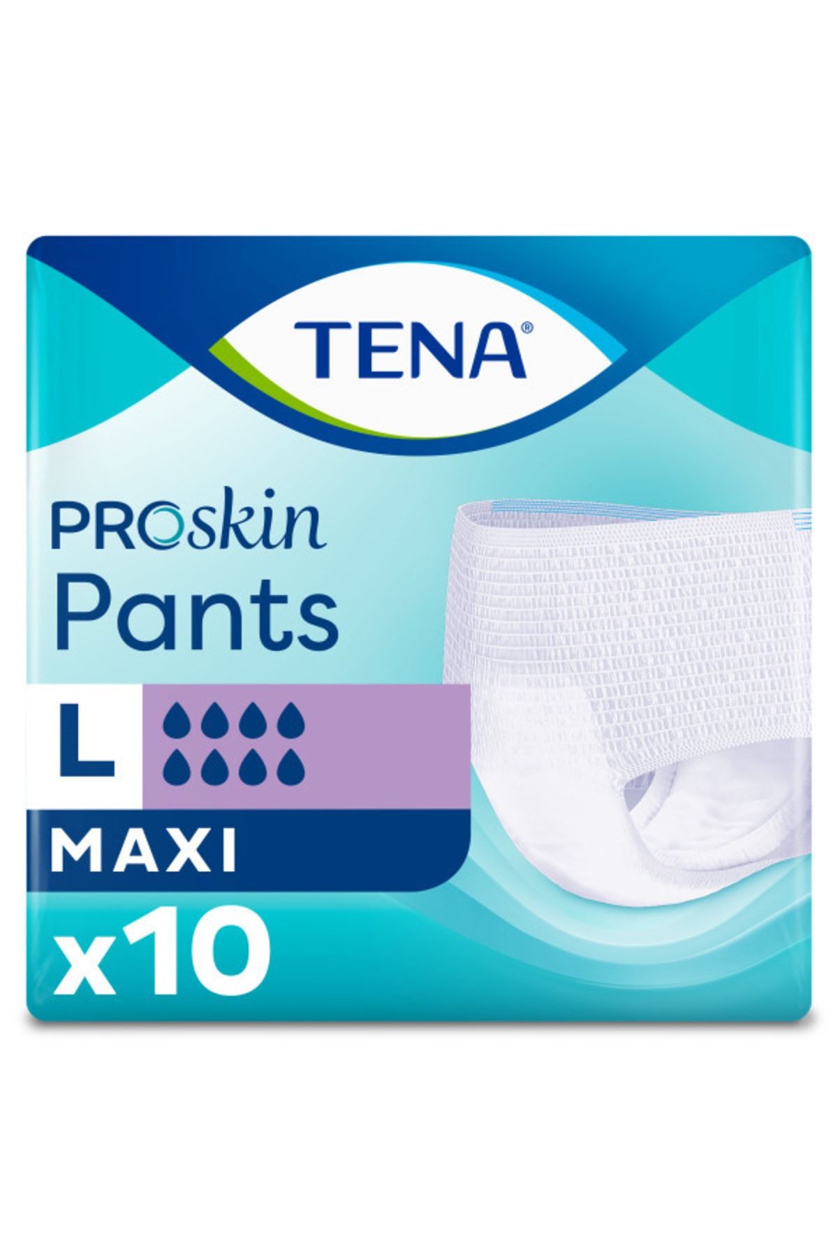 TENA Proskin Pants Maxi Emici Külot Büyük Boy l 8 Damla 10'lu Paket