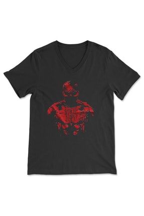 Daredevil Siyah V Yaka Tişört Unisex T-shirt 7179WUV