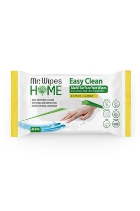 Mr.wıpes Easy Clean Temizleme Mendili Limon Kokulu 40 Adet FRMY56656-009