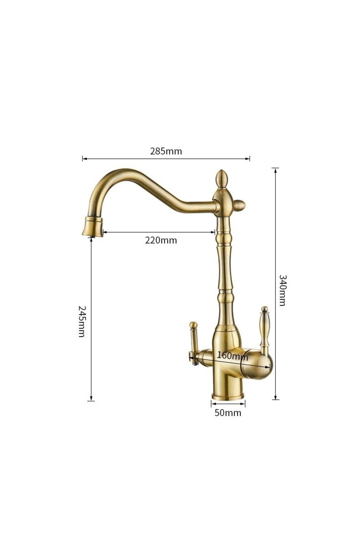 OEM-Kitchen Sink Faucet Dual Flow Water Purification Outlet Matte Black Copper Striped 7 Years Warranty Imported 5