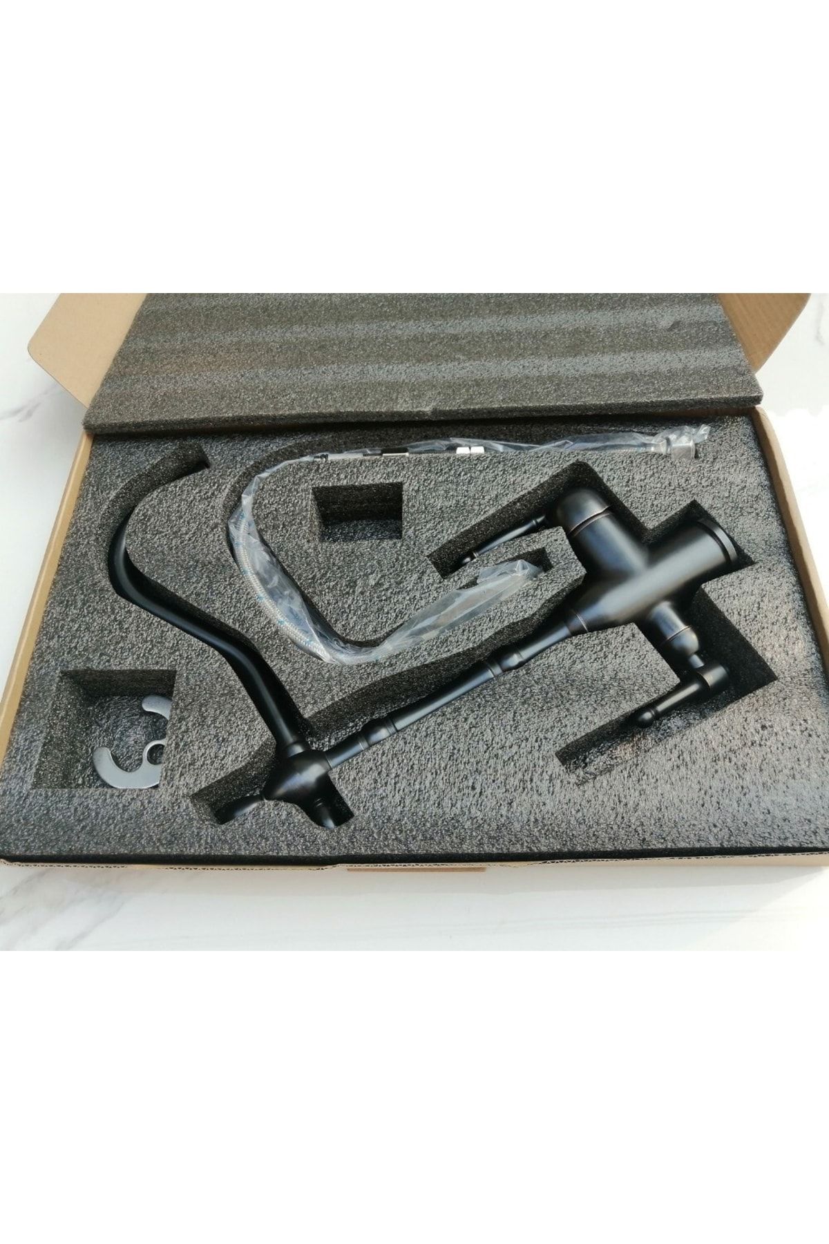 OEM-Kitchen Sink Faucet Dual Flow Water Purification Outlet Matte Black Copper Striped 7 Years Warranty Imported 6