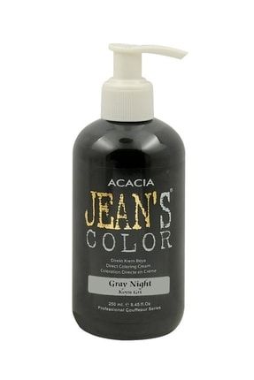 Jean's Color Koyu Gri 250 Ml. Grey Nıght Amonyaksız Balyaj Renkli Saç Boyası 22222