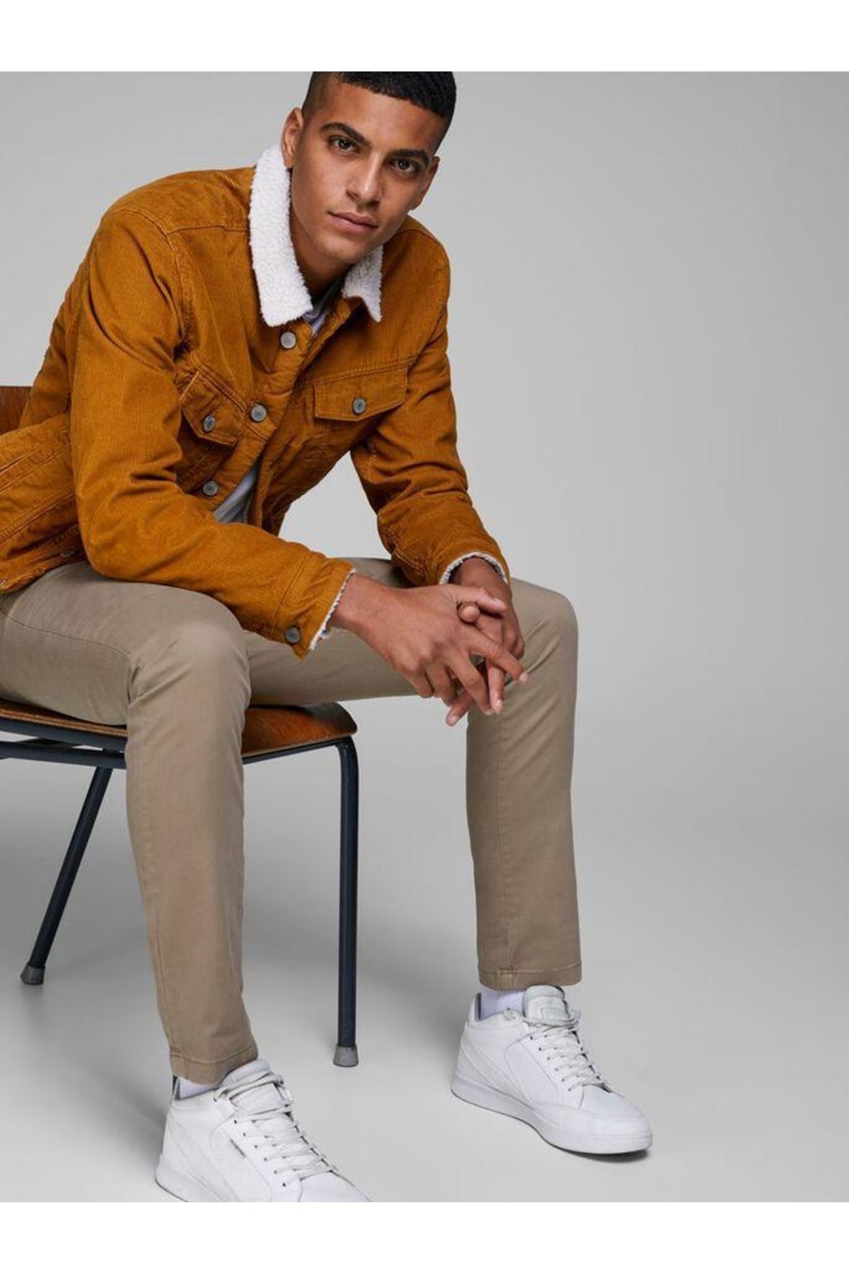 شلوار زنانه راسته فاق نرمال | جک اند جونز Jack & Jones 12150160 Beige - تصویر 4