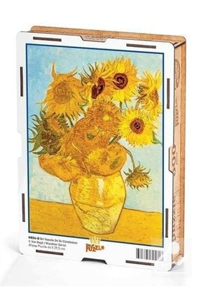 Bir Vazoda On Iki Günebakan - Vincent Van Gogh Ahşap Puzzle 500 Parça (kr04-d) 442230