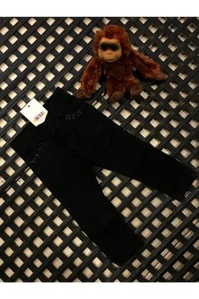1-4 Yaş Kız Likralı Siyah Kot Pantolon 000030