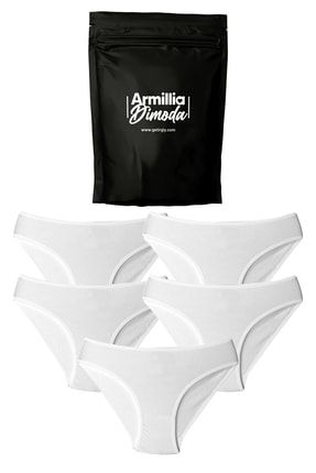 Kadın Günlük Bikini Külot Hijyenik Premium Paketinde Penye Esnek Kumaş 0417_5Adet_Bikini_Doypack