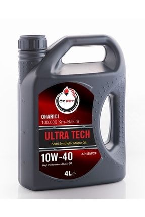 Ultra Tech 10w-40 Onarıcı 100.000 Km Bakım Semi Synthetic Motor Oil 4 Lt ÖZPET10W/40-100KM
