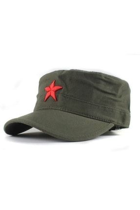 Yıldızlı Fidel Castro Che Guevara Şapkası Yeşil Renk 98100119088256086325