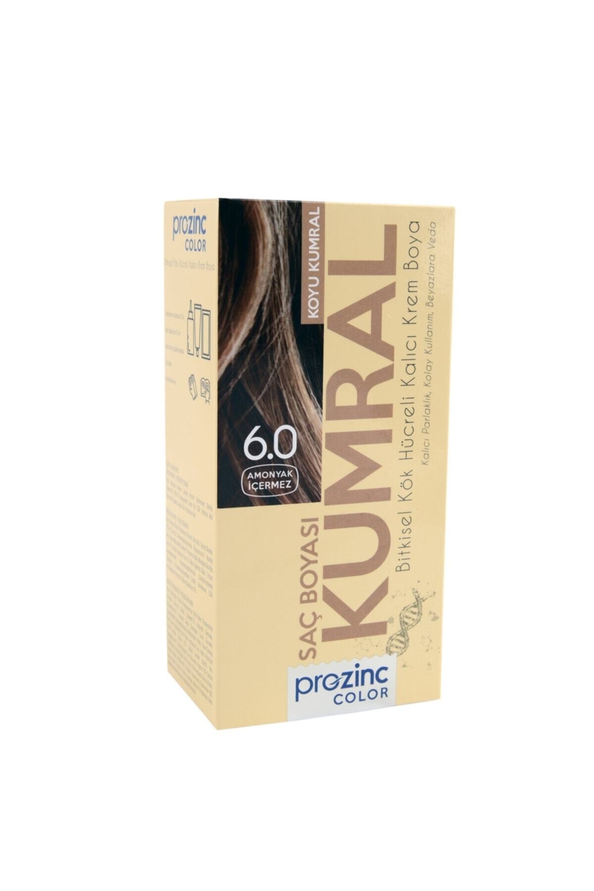 Prozinc Color 6.0 Kumral - Amonyaksız Bitkisel Kalıcı Saç Boyası - 1