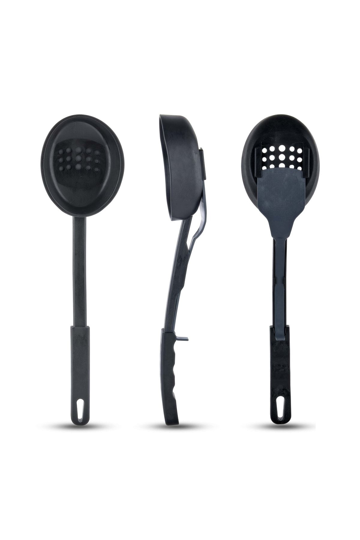 Plastlife-Practical 3 in 1 Set - Single Ladle, Colander and Spoon Serving Set 4
