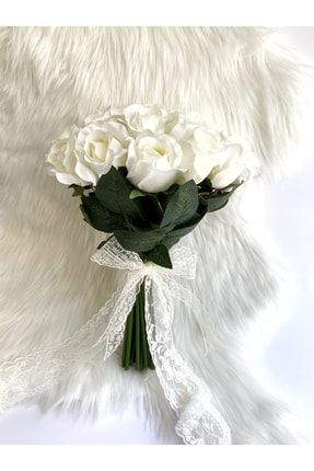 Uzun Saplı Lüx Beyaz Gelin Çiçeği 00267