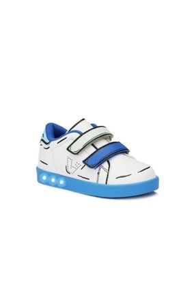 Picasso Işıklı Erkek Çocuk Beyaz/saks Mavi Sneaker tk312