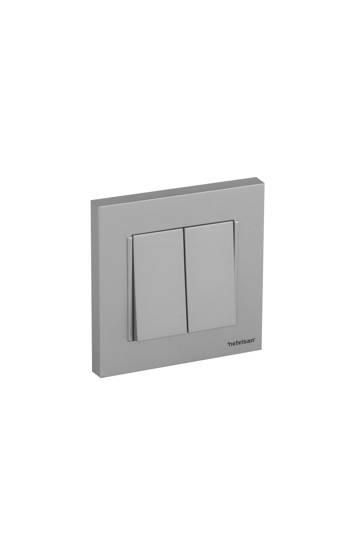 Netelsan-Matte Silver Commutator Dual On/Off Switch 2