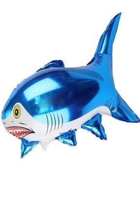 1 Adet Mavi Köpek Balığı Folyo Balon Helyumla Uçan Shark 78x40 Cm mavköpekbalıgı1
