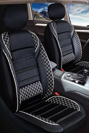 Volkswagen Caddy Uyumlu Vera Siyah-beyaz Oto Koltuk Kılıfı 5li Takım Set PV688269621170