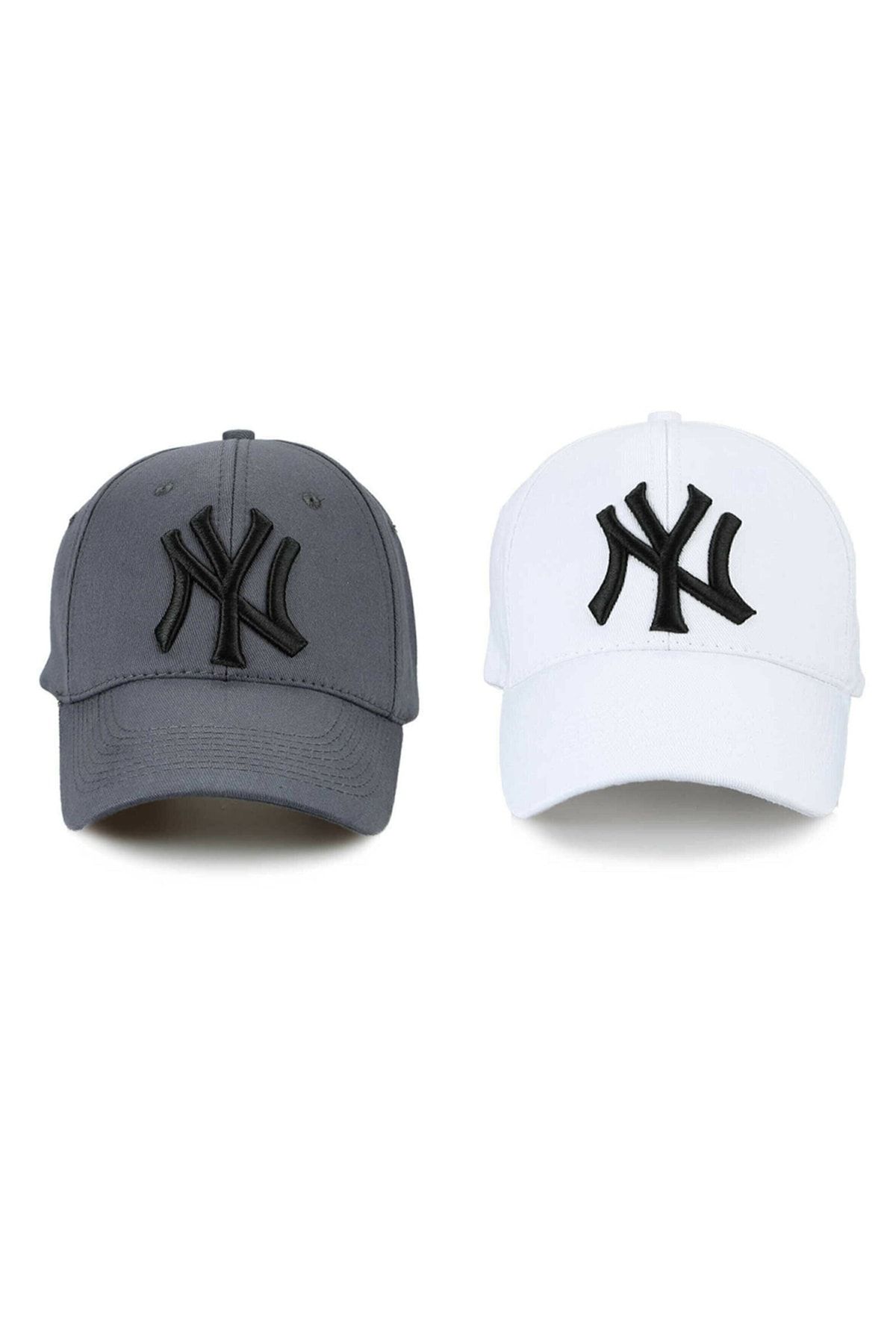 Ny New York 2'li Unisex Set Şapka Füme Ve Beyaz
