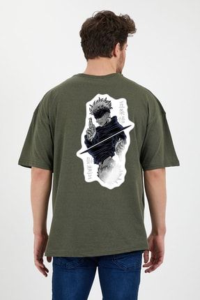 Gojo Anime Jujutsu Kaisen Sırt Baskılı Oversize T-shirt T-Gojo