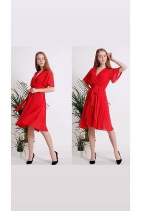 Kadın Kırmızı Elbise Oz1234