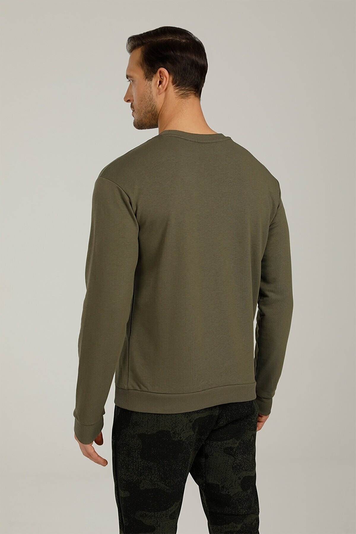 Lumberjack  Sn75 Basıc C-neck Sweatsh Haki Erkek Sweatshirt - Görsel 2