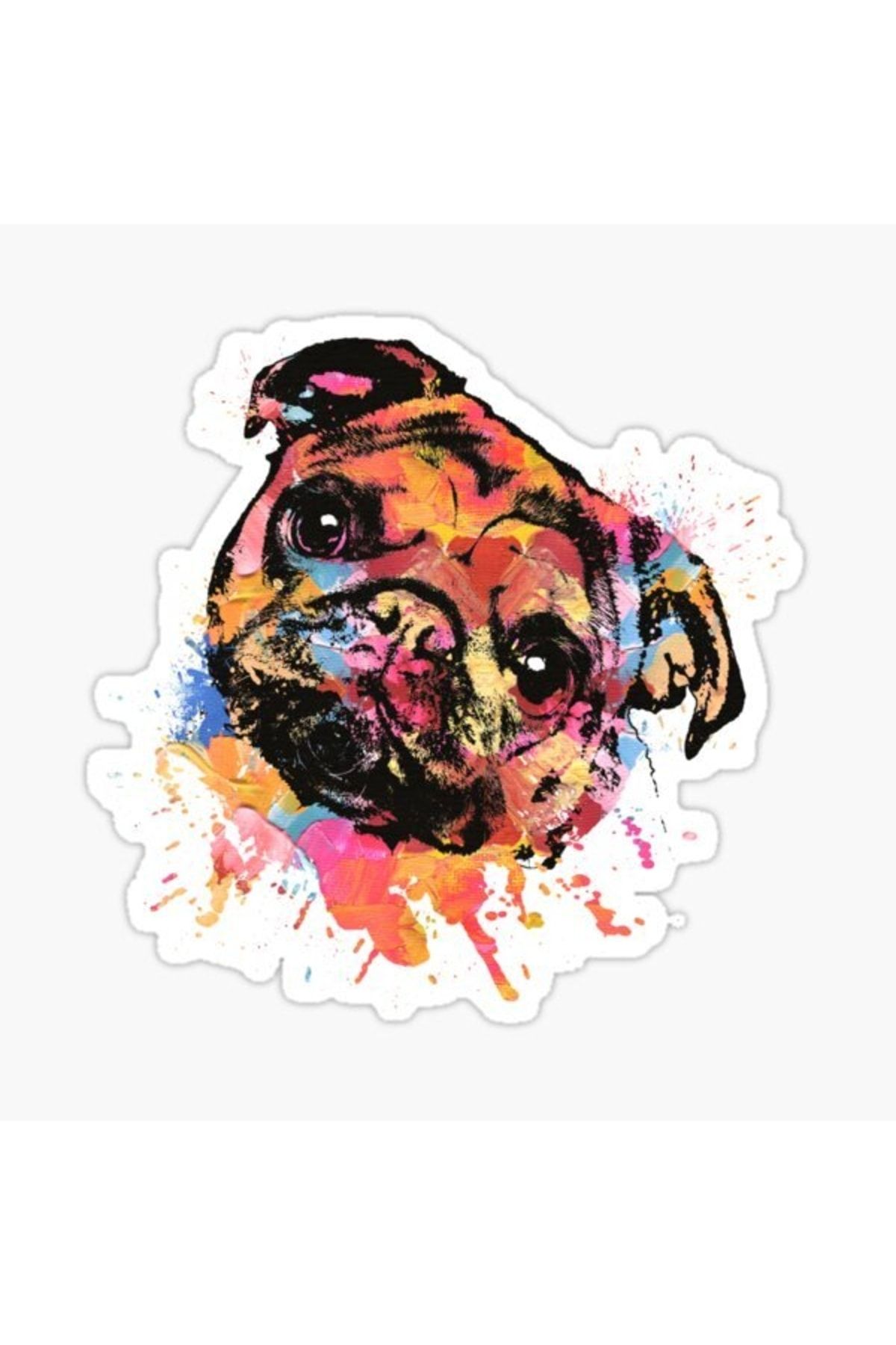TSC-Autocolant pentru câini rase Pug Auto Auto Paste 17cm A6 1