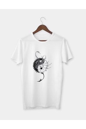 Ying Yang Baskılı T-shirt Tişört GKBB03662