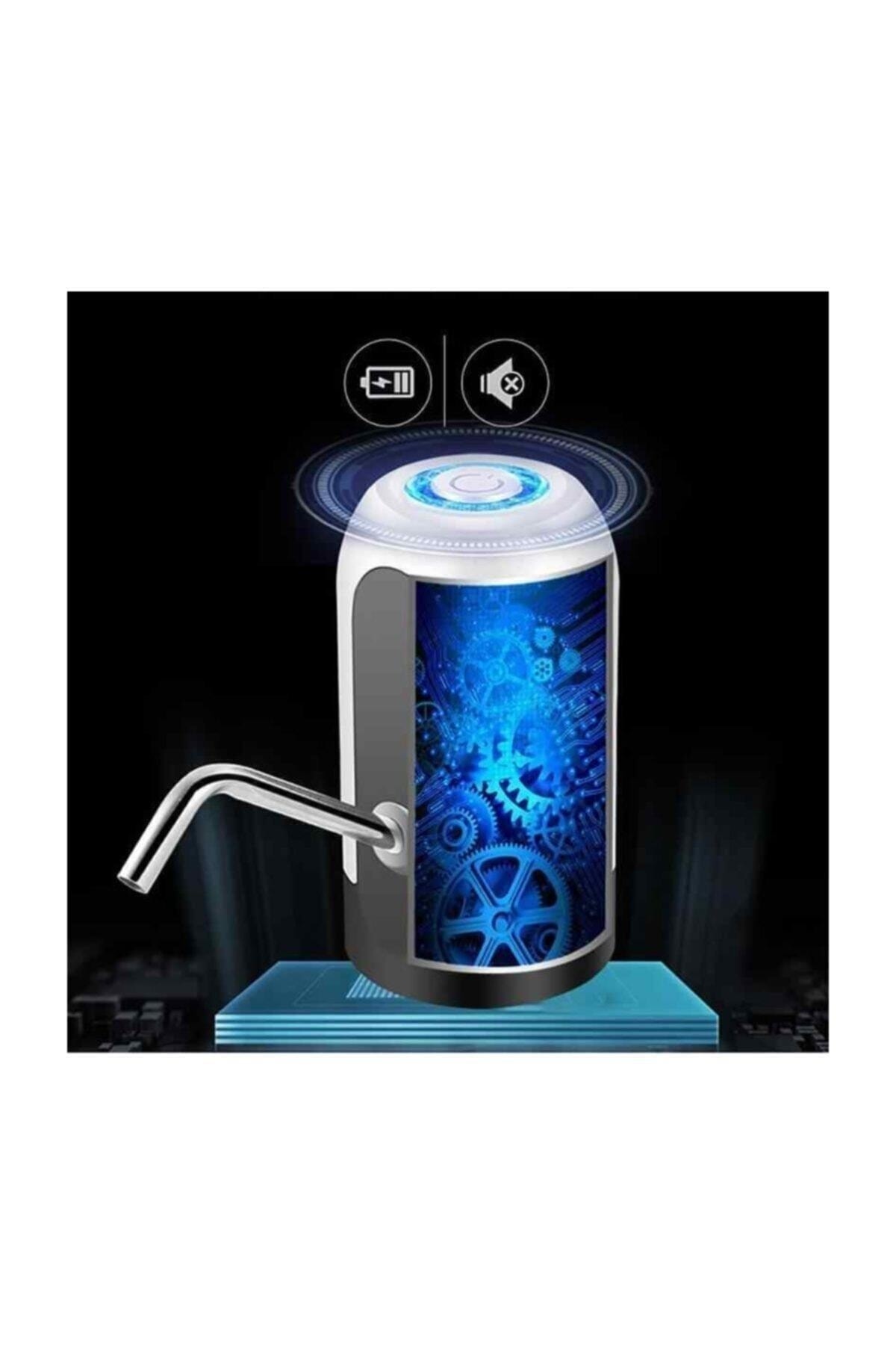 SULED Sl-1017 Şarjlı Damacana Su Sebili Gibi Mini Su Pompası Elektronik Pompa Siyah Veya Beyaz