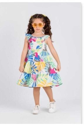 Kız Çocuk Pembe Viskon Elbise M2901