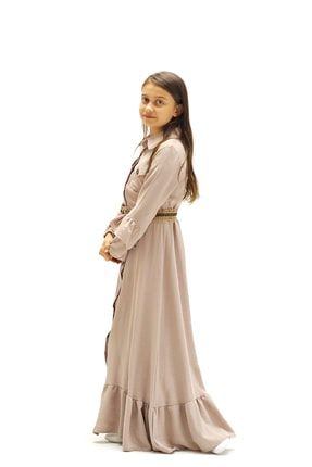 Kız Çocuk Airobin Kumaş Boydan Elbise ELB-0017