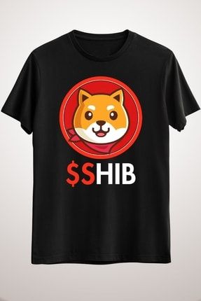 Unisex Siyah Shiba Inu Token Crypto, $shib Coin Cryptocurrency Hodler Classic T-shirt CR4054