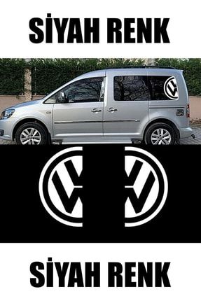 Volkswagen Yarım Logo Sticker 60x33 Cm 2 Adet - Siyah Renk 0409210416