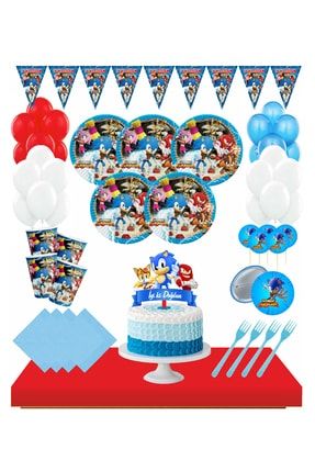 Sonic 8 Kişilik Doğum Günü Seti 25445215