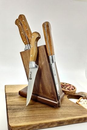 Prolaz Ahşap Standlı Mutfak Bıçak Seti 5 Bıçak PRLZMTFK2