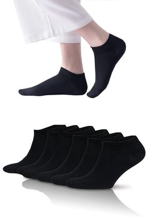 Terletmez Bambu Patik Çorap - 6'lı Bambu Çorap Seti - Siyah Çorap SS2022