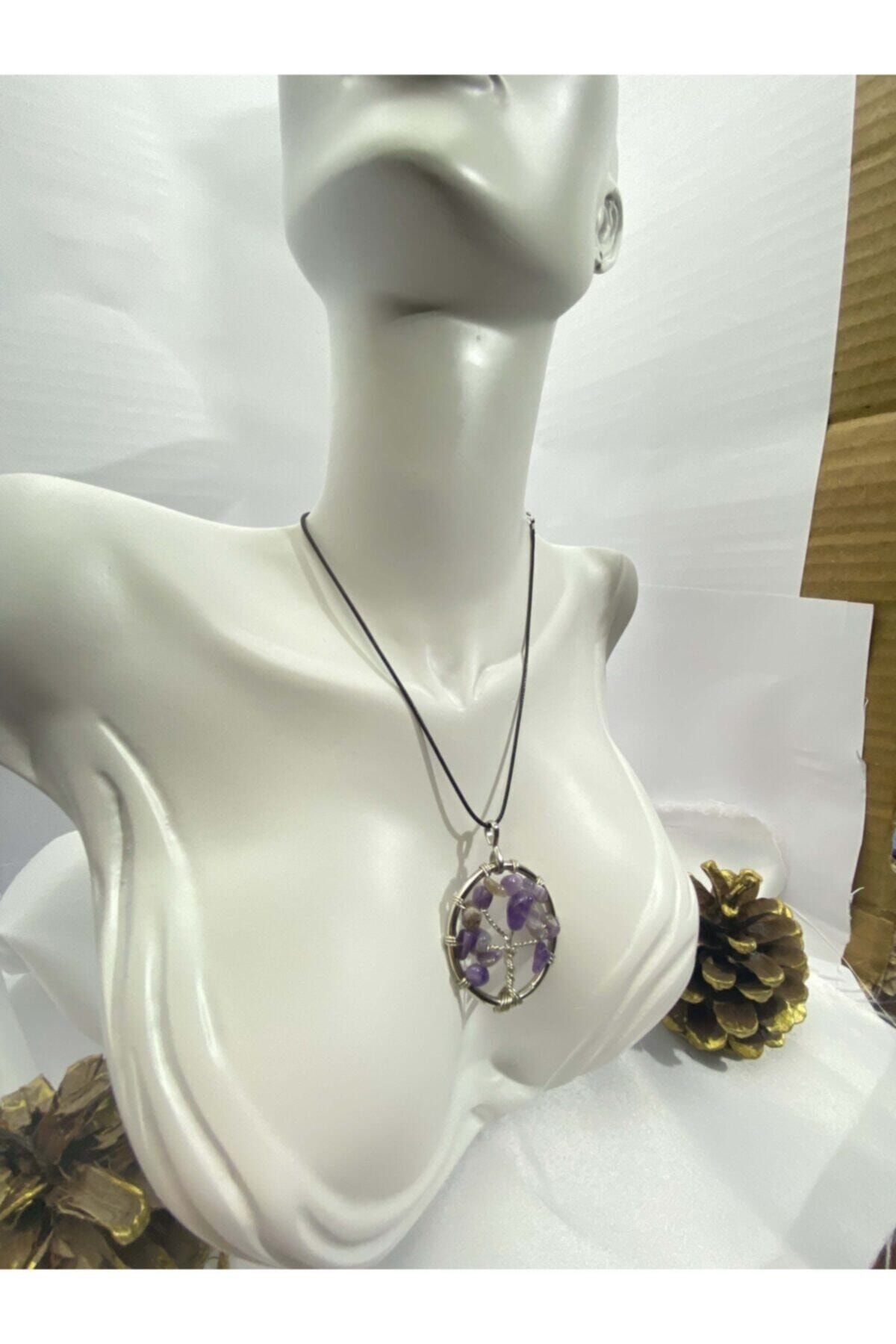 Tree of life stone necklace deals