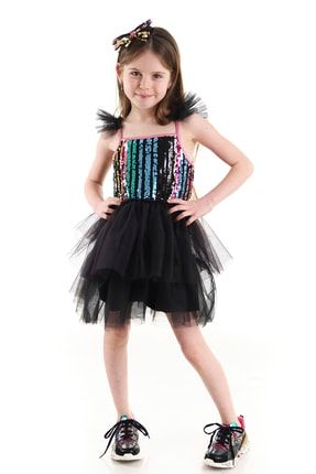 Jane Payetli Kız Çocuk Tütü Parti Elbisesi CLDRS00009