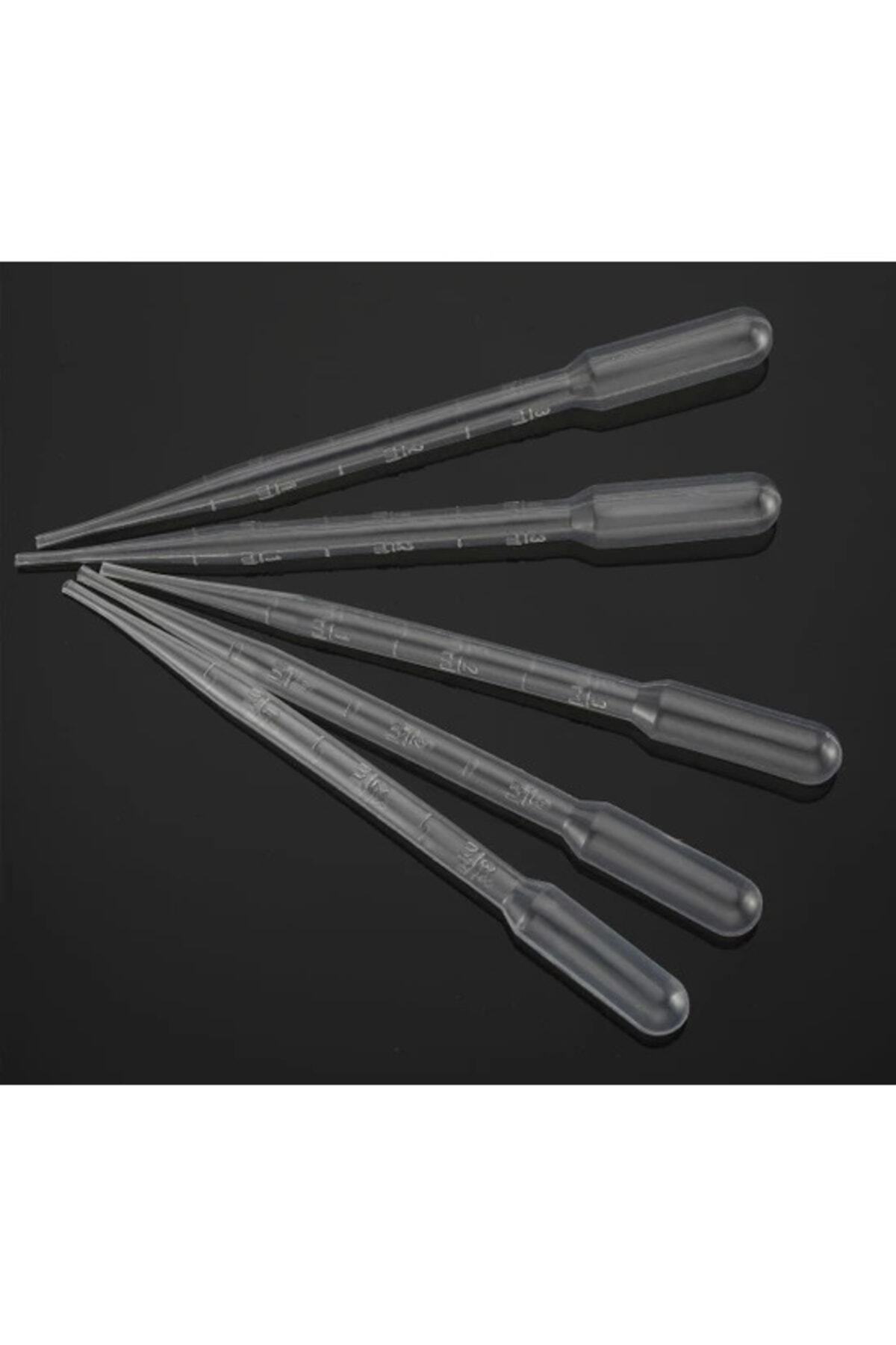 HİLER 200'lü Steril Plastik Pastör Damlalık Pipet -3 Ml, Tek Tek Poşetli