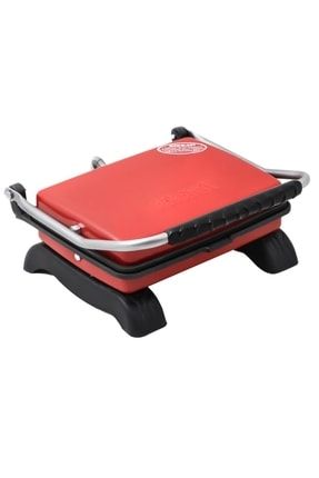 Organik Pik Demir Döküm Kaplamasız & Anti Kanserojen Ev Tipi Tost Makinası Dkmx Red 1800w + Fırça RGRN-RED