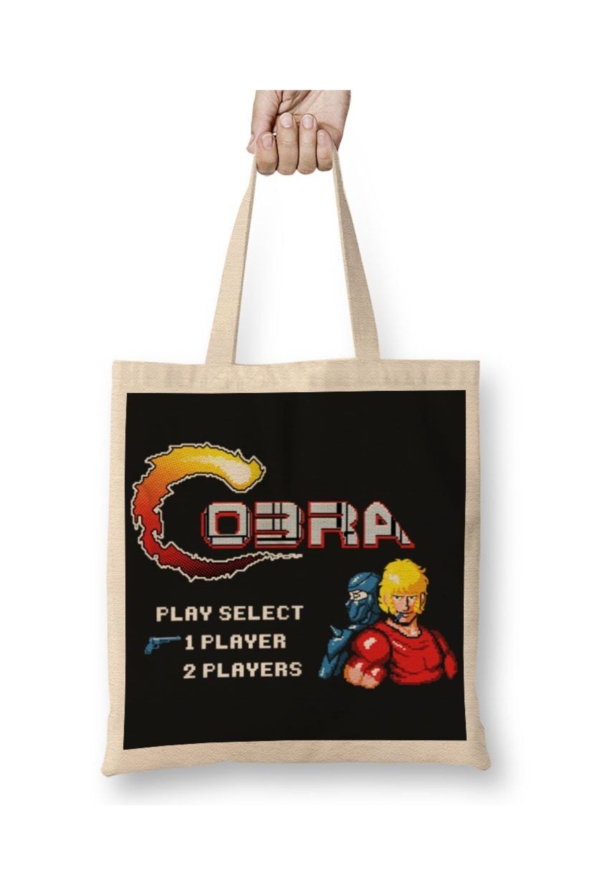 Baskı Dükkanı Player Pentru Jocuri Video Select Cobra Tote Bag Mâner Lung Unisex - One Size